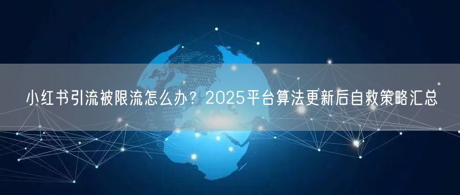 小红书引流被限流怎么办？2025平台算法更新后自救策略汇总